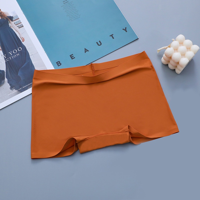 Quần Lót Boxer Không Đường May Bằng Vải Lụa Lạnh Cotton Nguyên Chất Thoáng Khí Gợi Cảm Cho Nữ
