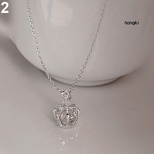 Dây Chuyền Hợp Kim Mặt Hình Vương Miện Đính Đá Xinh Xắn Cho Nữ