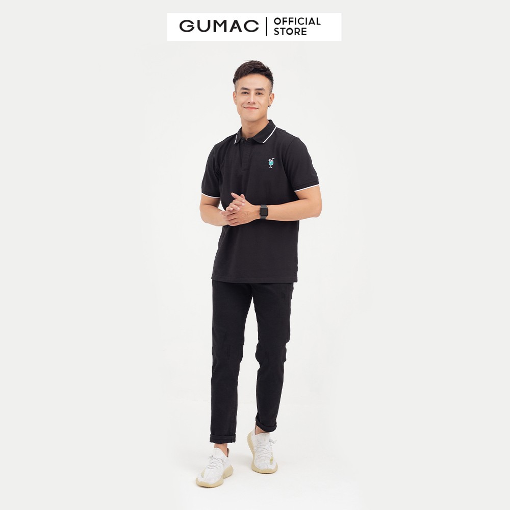 [Mã WABRGD12 giảm 10% đơn 250K] Áo polo nam thêu chữ GUMAC form basic năng động ATNB7100 | BigBuy360 - bigbuy360.vn