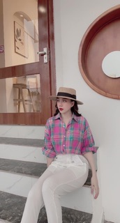 Áo sơ mi kẻ ZR⚡️2 màu