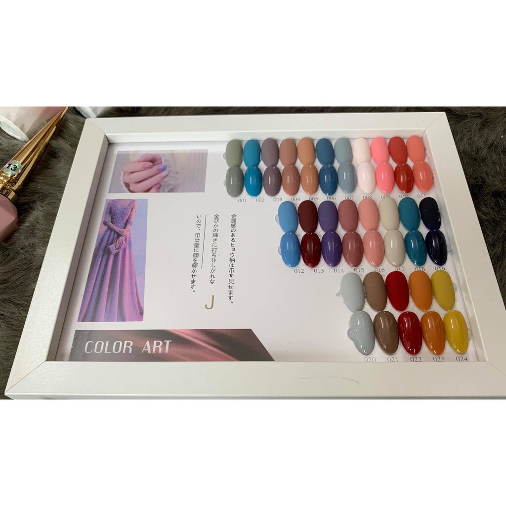 Sét Sơn Gel Kalie 24 Màu Kiểu Mẫu Mới Tinh Khiết Color Art - Tặng Kèm bảng màu