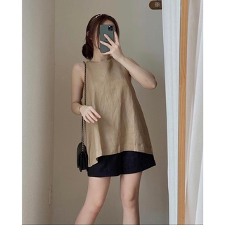 Áo kiểu xẻ lưng nút bọc nhiều màu chọn lựa - JIJI TOP