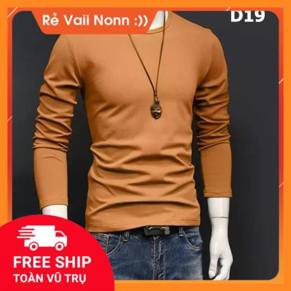 [ Xả Kho] Áo thu đông nam tay dài cổ tròn phong cách thể thao năng động, thời trang | BigBuy360 - bigbuy360.vn