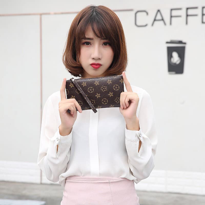 VÍ, BÓP TIỀN CẦM TAY HOA VĂN CỰC XINH