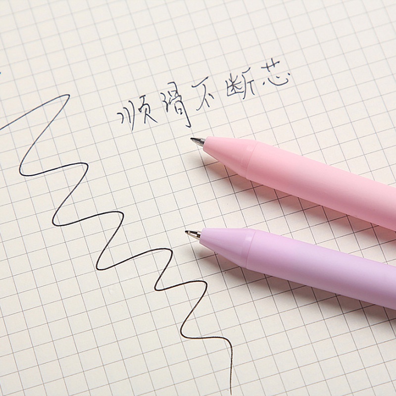 Set 2 bút mực gel ngòi 0.5mm kèm 10 ruột bút thay thế tiện lợi