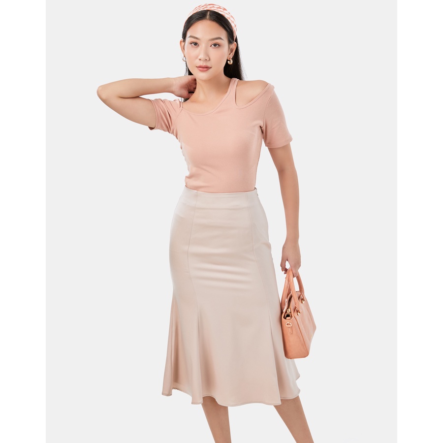 Áo Thun Nữ Thời Trang JUNO Cutout Bất Đối Xứng JNATH025
