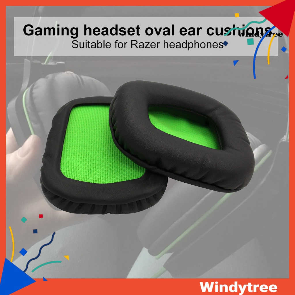Set 2 Miếng Đệm Tai Nghe Thay Thế Bằng Da Cao Su Non Mềm Cho Razer Electra