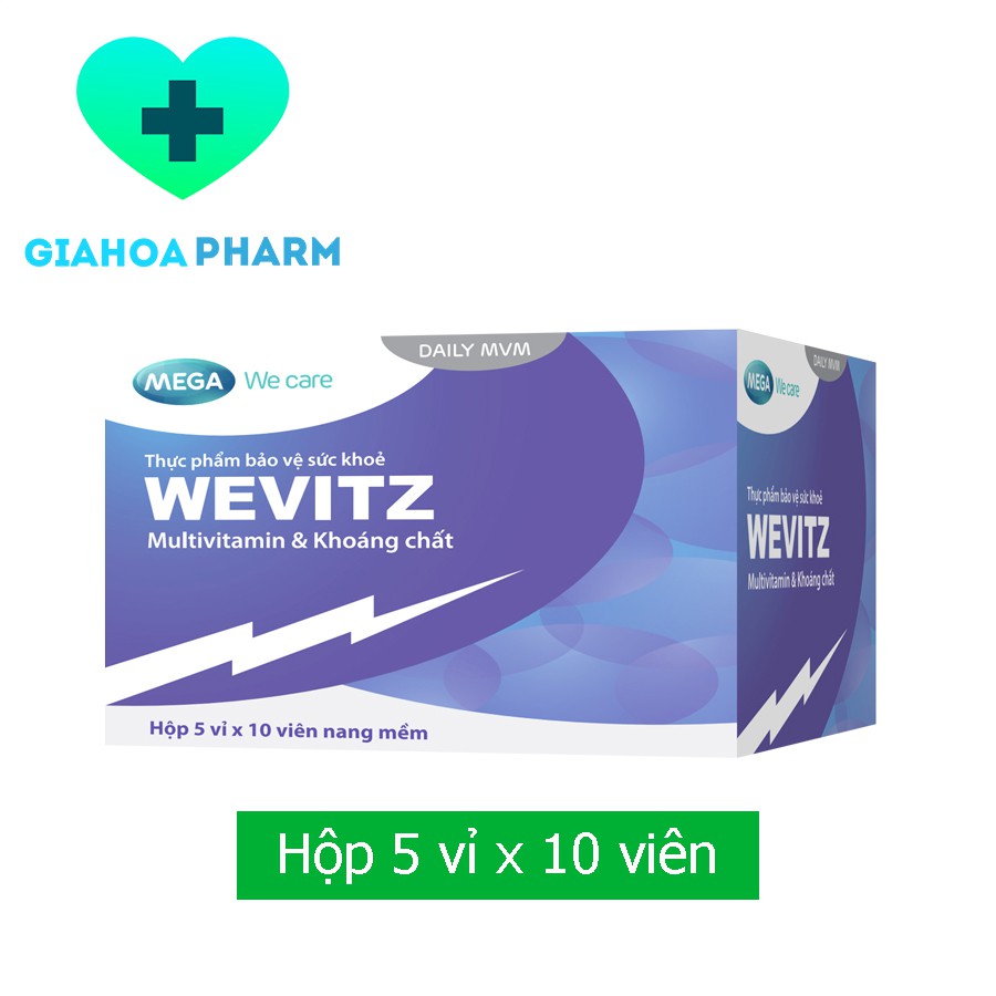 Viên uống bổ sung vitamin và khoáng chất Wevitz giúp tăng cường sức khỏe, hồi phục sau ốm, bệnh, cảm