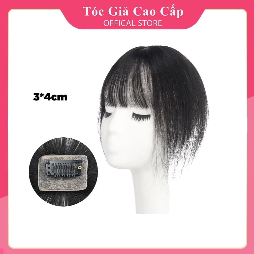 Tóc mái che hói che bạc  3D và 4D, làm bằng sợi tóc thật, uốn duỗi nhuộm được.