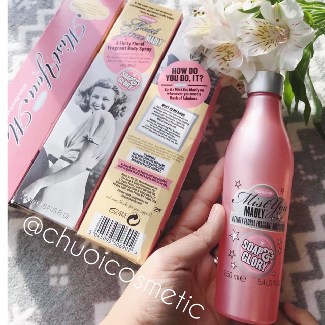 Xịt thơm cơ thể Soap and Glory Mist you Madly 100ml/250ml | BigBuy360 - bigbuy360.vn