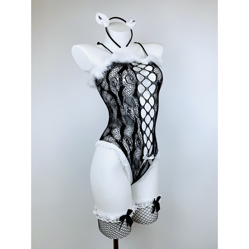 Jumsuit sexy 💝 Free ship 💝 Bodysuit dây đan lông ngực