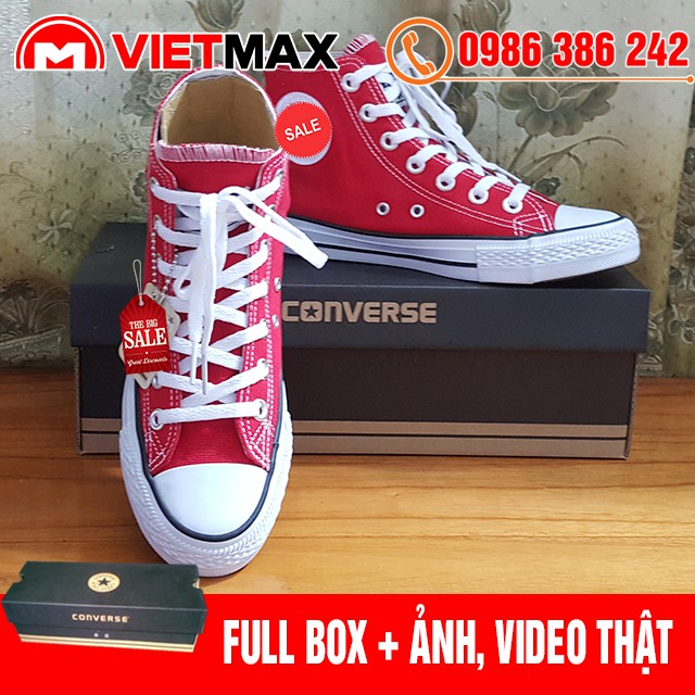 🎁 [FREE SHIP + BOX] Giày Thể Thao CV Chuck II Đỏ Tươi Cao Cổ Hàng Chất Lượng | BigBuy360 - bigbuy360.vn