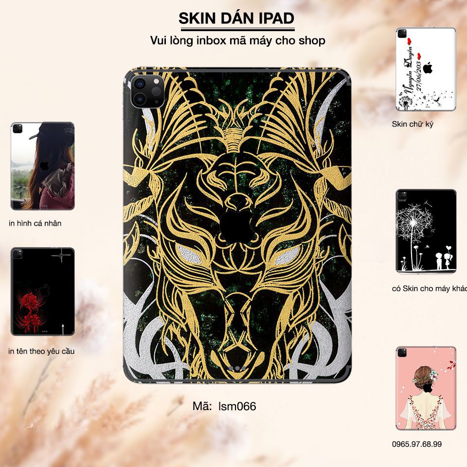Skin dán iPad in hình Dương Diện - lsm066 (inbox mã máy cho Shop)