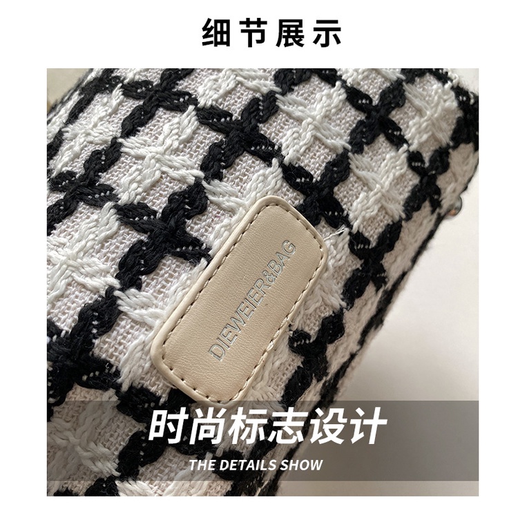 Túi Đeo JASMIN NOIR Chéo Vai Bằng Len Thời Trang Dễ Thương Cho Nữ