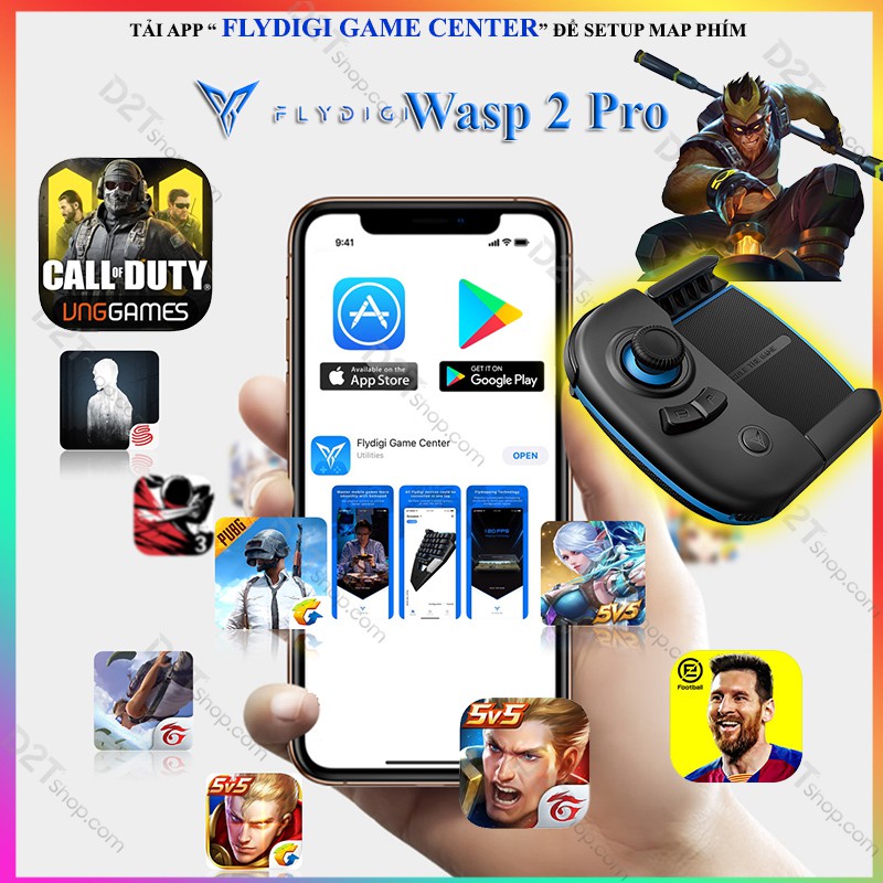 Bản Quốc Tế - Flydigi Wasp 2 Pro | Tay cầm chơi game cho iOS và Android -Đã chơi trên iOS 13.4