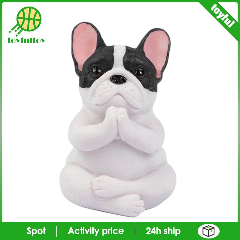 Tượng Đồ trang trí Chó Bull Tập Yoga Trang Trí