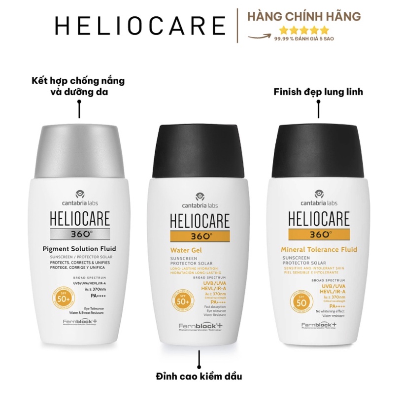 Kem chống nắng Heliocare 360 Water Gel, Mineral Fluid thumbnail