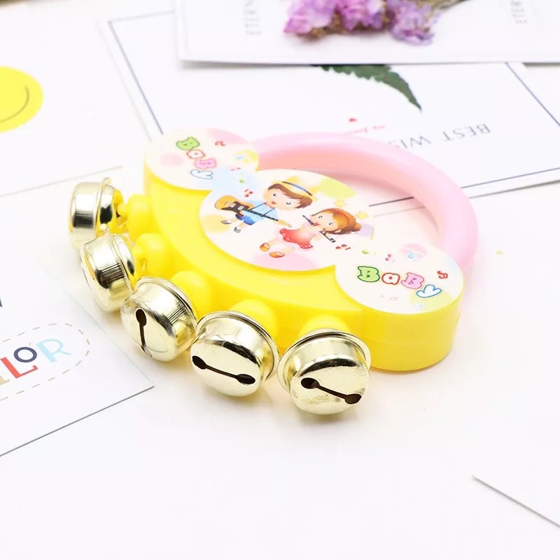 Đồ chơi xúc xắc cầm tay, xúc xắc gắn chuông phát tiếng kêu cho bé