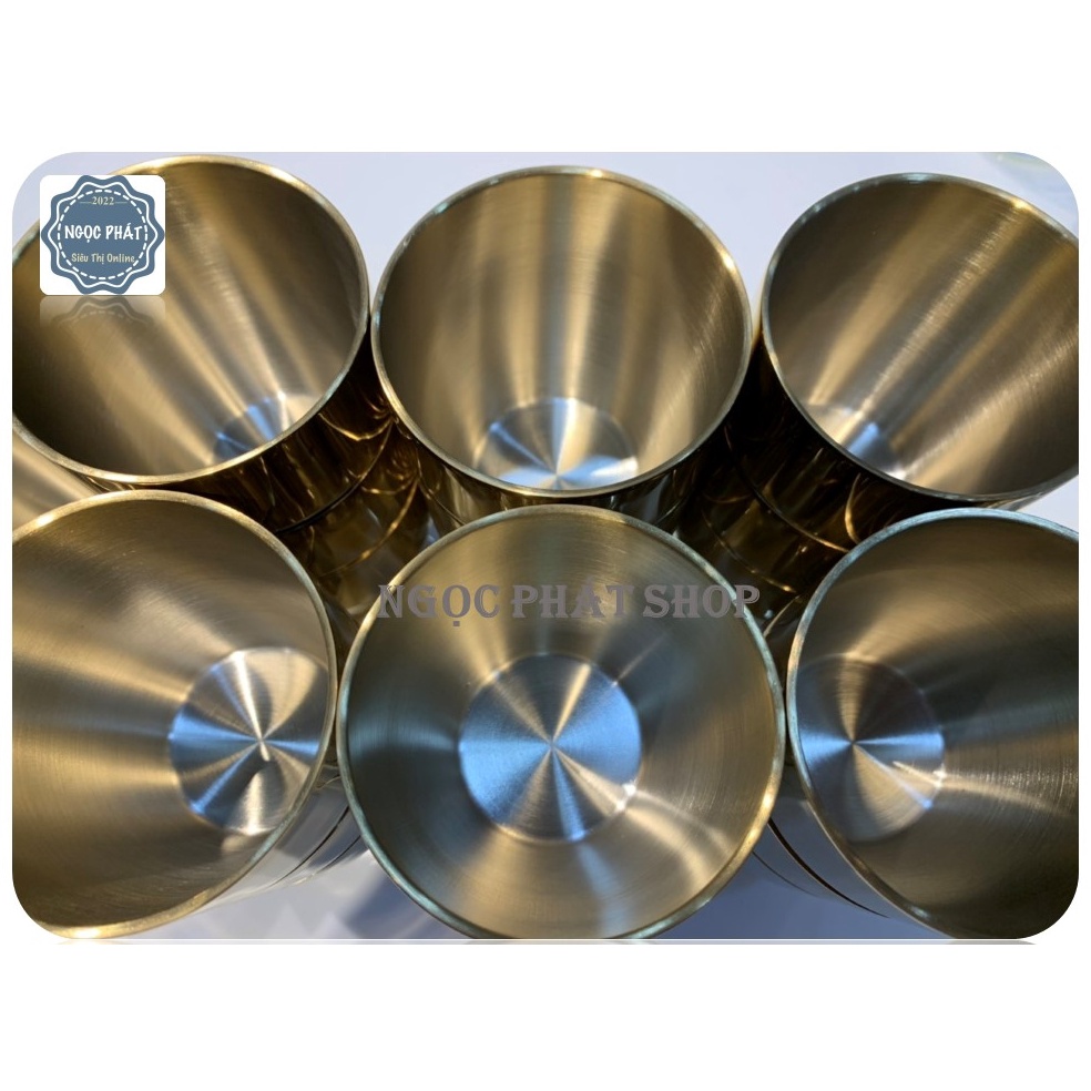 LY INOX 304 CAO CẤP 350ML MẶT CẮT KIM CƯƠNG SIÊU ĐẸP, SIÊU SANG, MÀU VÀNG ĐỒNG