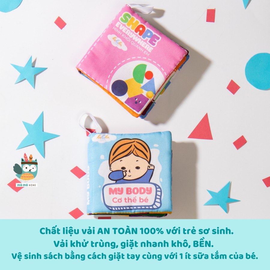 Bộ sách vải cho bé theo chủ đề, made in Việt Nam. MINI CLOTH BOOK