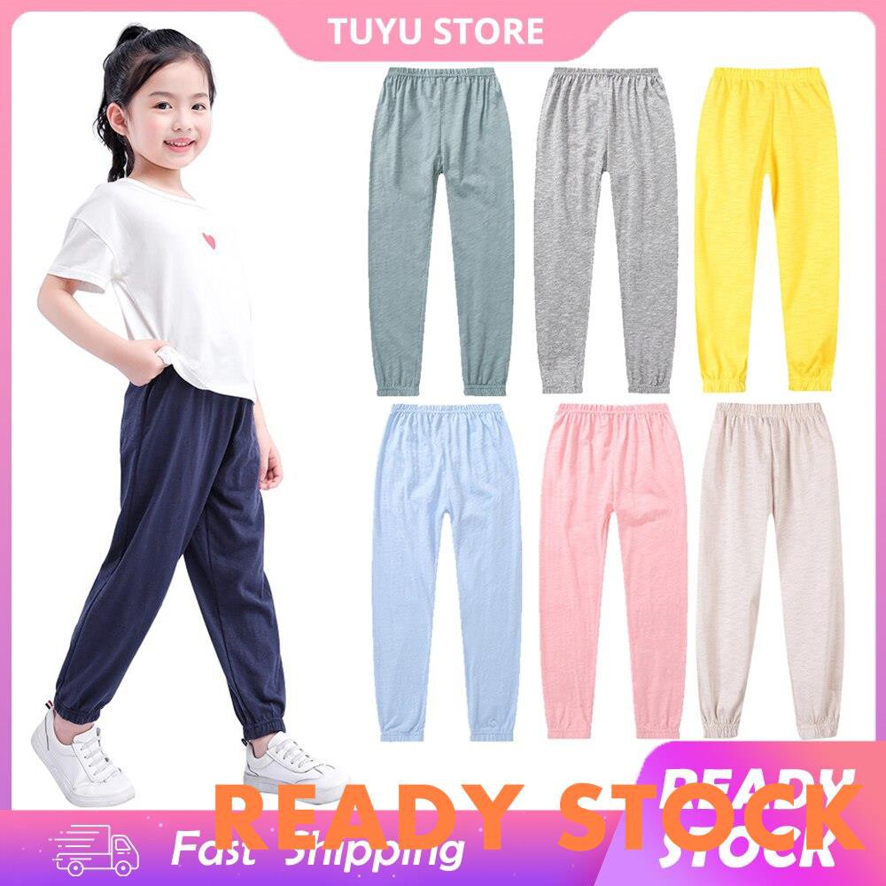 1 Quần Cotton Mỏng Ống Rộng Màu Sắc Kẹo Ngọt Thời Trang Mùa Hè Cho Bé Gái