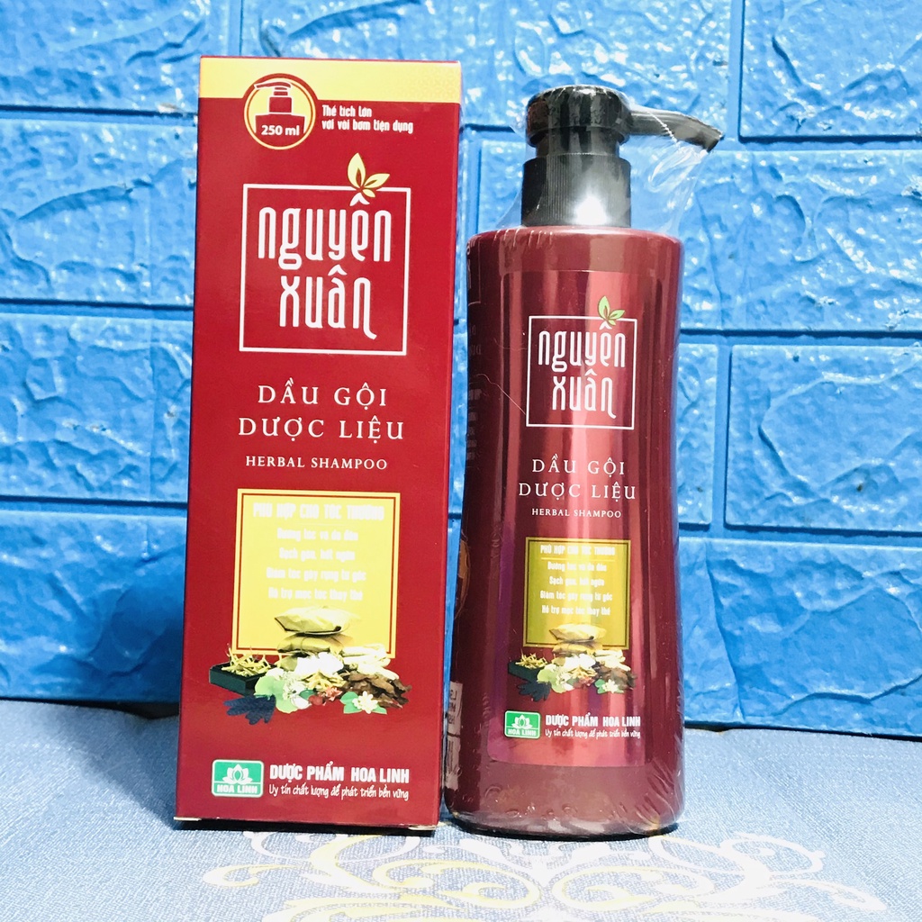 Dầu gội dược liệu Nguyên Xuân XANH-ĐỎ 250ML