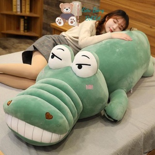 Gối ôm gấu bông cá sấu mặt ngáo cute - gấu ôm siêu to khổng lồ