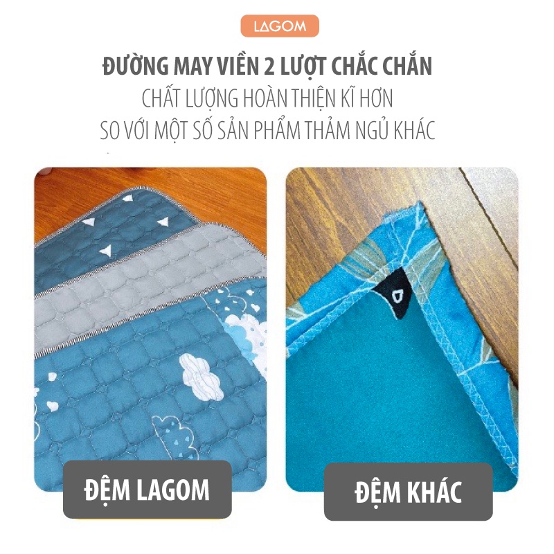 Thảm Ngủ Trưa Văn Phòng Gấp Gọn Cá Nhân, Cotton Trần Bông Dày & Mềm Mại