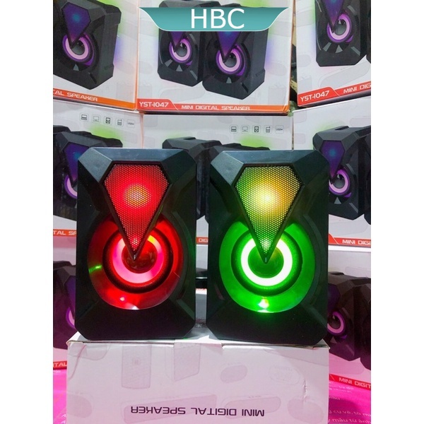 Bộ Loa Vi Tính 1047 Cao Cap Loa Máy Tính PC Laptop Mini Đèn Led Đổi Màu Cực Chất PKHB