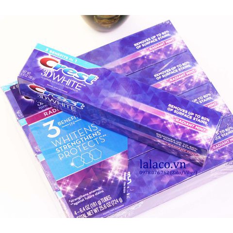 ( HN ) Kem đánh răng Crest 3D White 181g ( mua 3 tặng 1 bàn chải ) | BigBuy360 - bigbuy360.vn