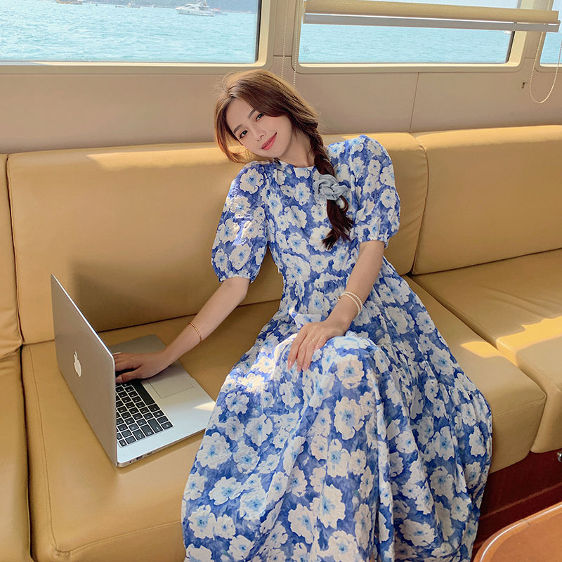 Đầm Hoa Tay Ngắn Xinh Xắn Dành Cho Nữ | BigBuy360 - bigbuy360.vn