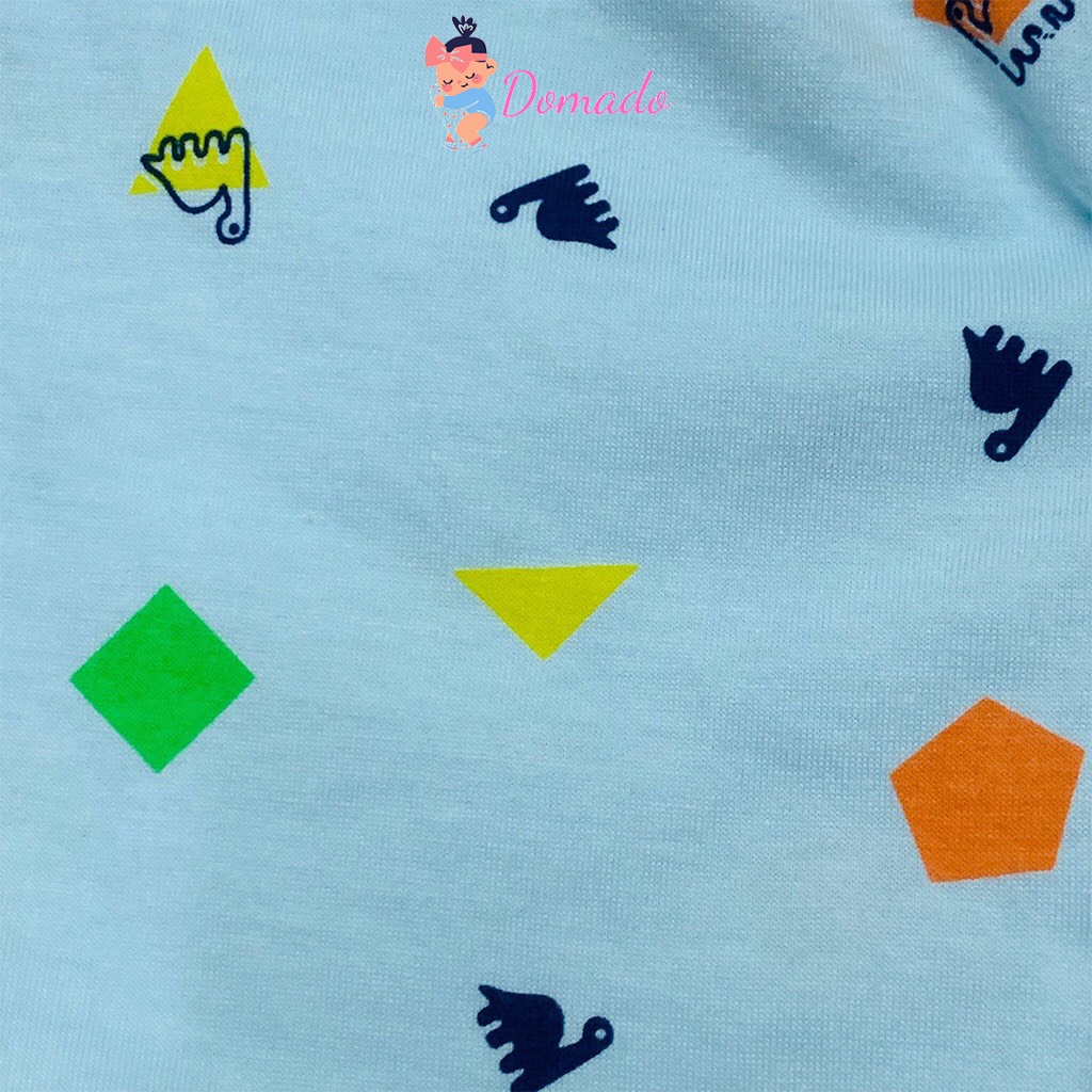 Quần dài quần chục cotton bo gấu cạp thường họa tiết nhỏ xinh đáng yêu cho bé trai bé gái DOMADO