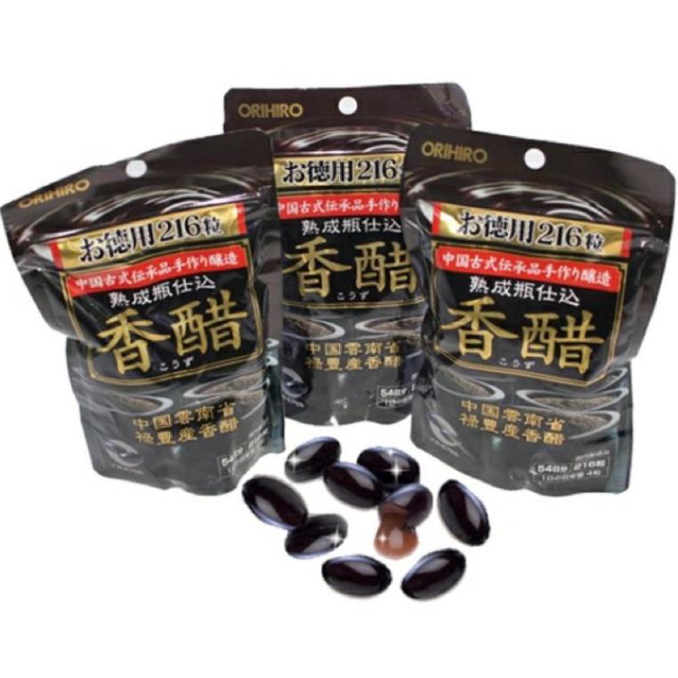 Dấm đen (giấm đen) giảm cân Orihiro Kozu Nhật Bản 216 viên