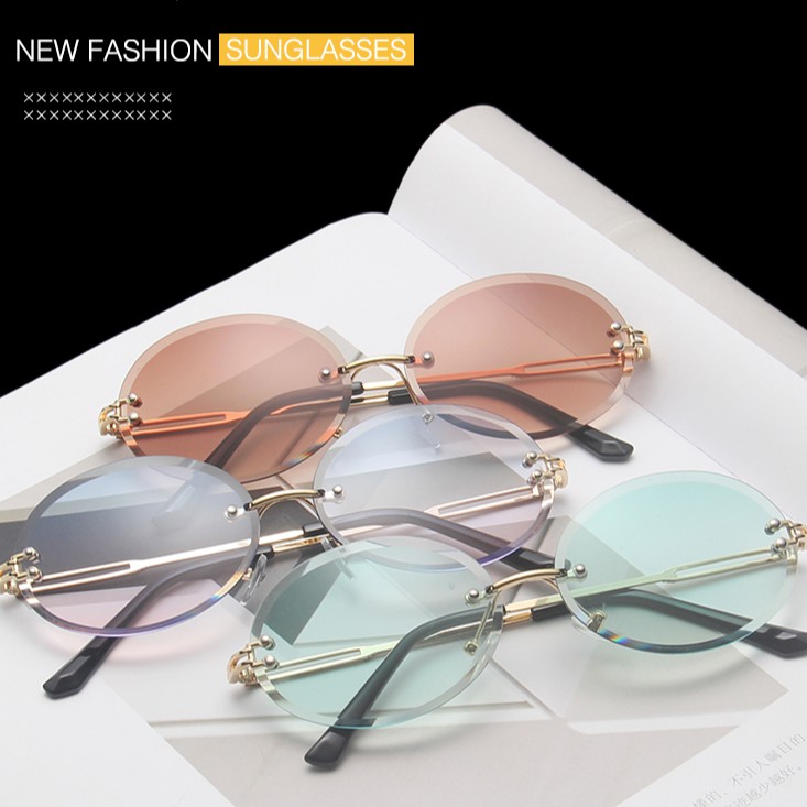 Kính Mát Gọng Kim Loại Tròn Cho Nam Và Nữ