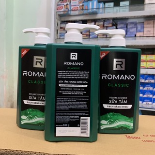 Sữa Tắm Romano Classic 650 ml ( xanh lá )