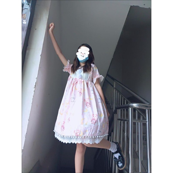 ĐẦM lolita gấu đủ màu kèm heedband