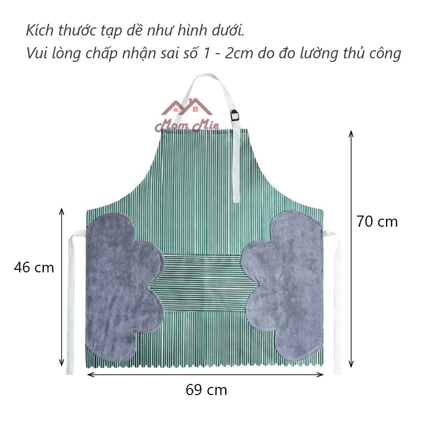 [Mã LIFEHLSALE2 giảm 10% đơn 0Đ] Tạp dề hoạt hình dễ thương không thấm nước - K056