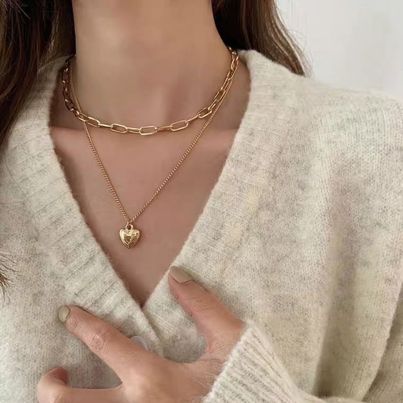 Vòng cổ Hai Lớp Phong Cách Âu Mỹ Thời Trang JP5