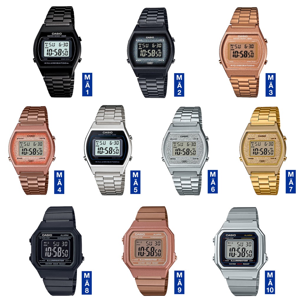 Đồng hồ nữ dây kim loại Casio Standard chính hãng Anh Khuê B640 &amp; B650 Series