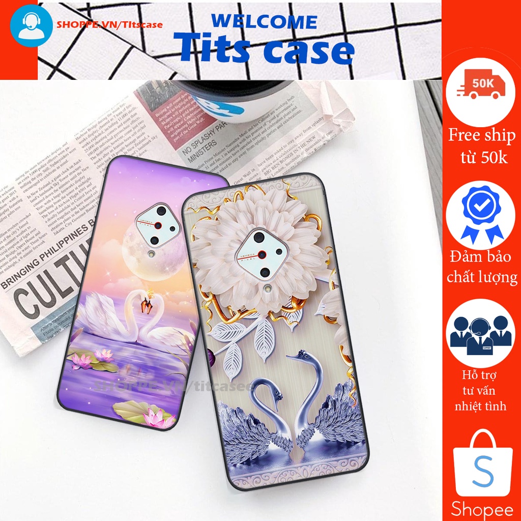 Ốp lưng Vivo S1 PRO in hình thiên nga,hoa may mắn, đặc sắc ĐỘC - LẠ - BỀN