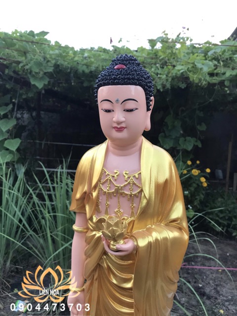 Tượng Phật A Di Đà đứng vàng cao 70cm - LHC