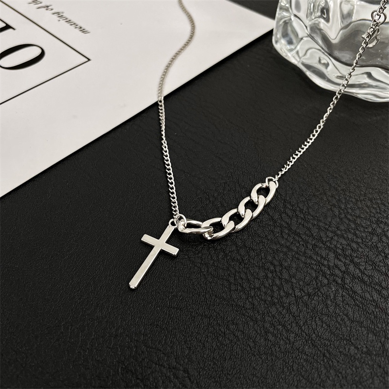 Vòng cổ Mặt Chữ Thập Đơn Giản Thời Trang Mới Cho Nam Nữ