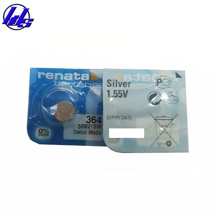Pin đồng hồ 364 SR621SW Renata silver oxide 1.55V chính hãng Thụy Sĩ - Vỉ 1 viên