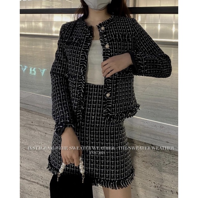 SET DẠ TWEED TIỂU THƯ 2 MÀU ĐỎ TRẮNG Day Dream | BigBuy360 - bigbuy360.vn