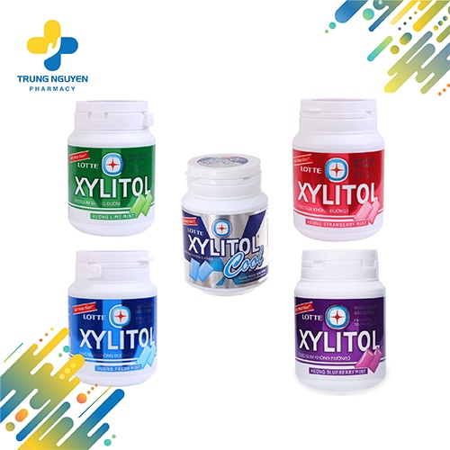 Kẹo gum không đường Lotte Xylitol (Hũ 58g)