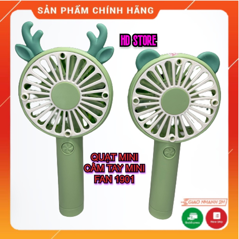 Quạt Tích Điện HL 026 Nhỏ Gọn, Quạt Mini Kết Hợp Tạo Bong Bóng Thiết Kế Đẹp Mắt Tiện Dụng, Giữ Được Điện Thoại.