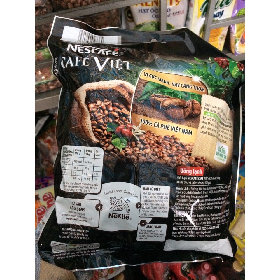 Cà phê đen đá NesCafé Café Việt 560g (35 gói x 16g) tiết kiệm thêm 26k. Date 06.2022 | BigBuy360 - bigbuy360.vn