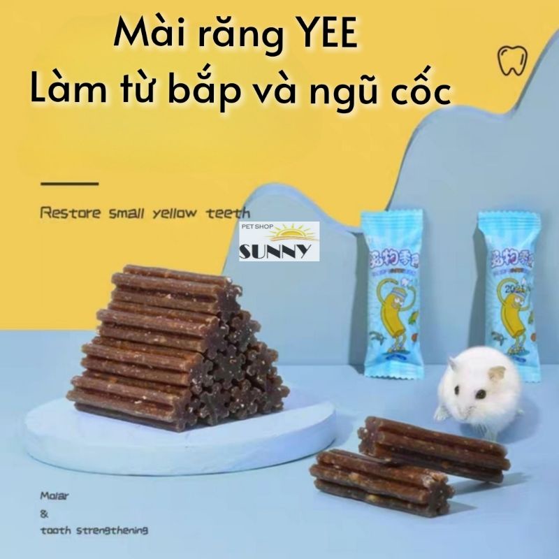 Snack mài răng YEE ngũ cốc bắp cho hamster, sóc (1 gói)