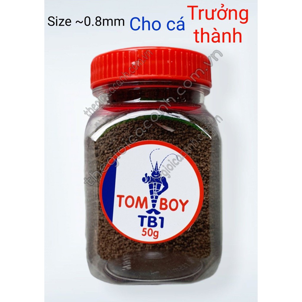 THỨC ĂN CÁM TOMBOY TB2 HỦ 50G DẠNG CHÌM - THỨC ĂN CAO CẤP CHO CÁ BỘT , TÔM VÀ CÁ LOẠI CÁ CẢNH KHÁC. GIÚP TIÊU HÓA T