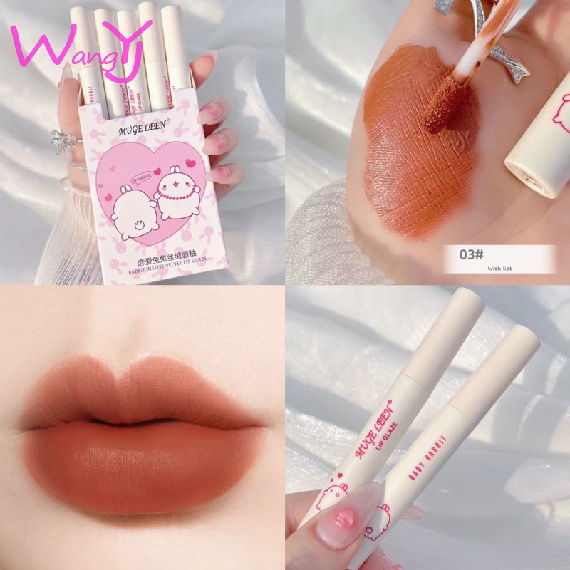 Set Son Môi MUGE LEEN Màu Sắc Xinh Xắn Chống Thấm Nước Lâu Trôi Không Phai Màu